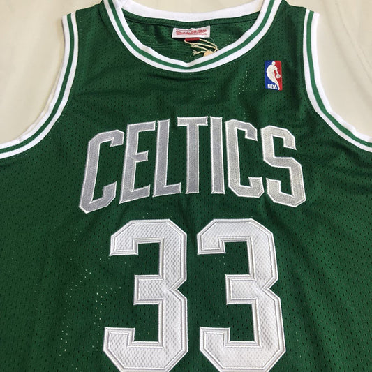 Boston Celtics #33 Bird Authentic jersey green Style 5