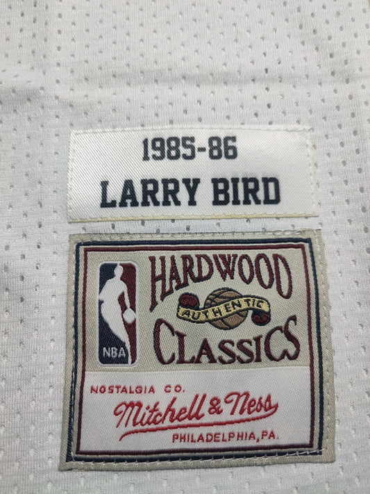 Boston Celtics #33 Larry Bird Celtics 33 # Bird 1985-86 Retro White Jersey Style 2
