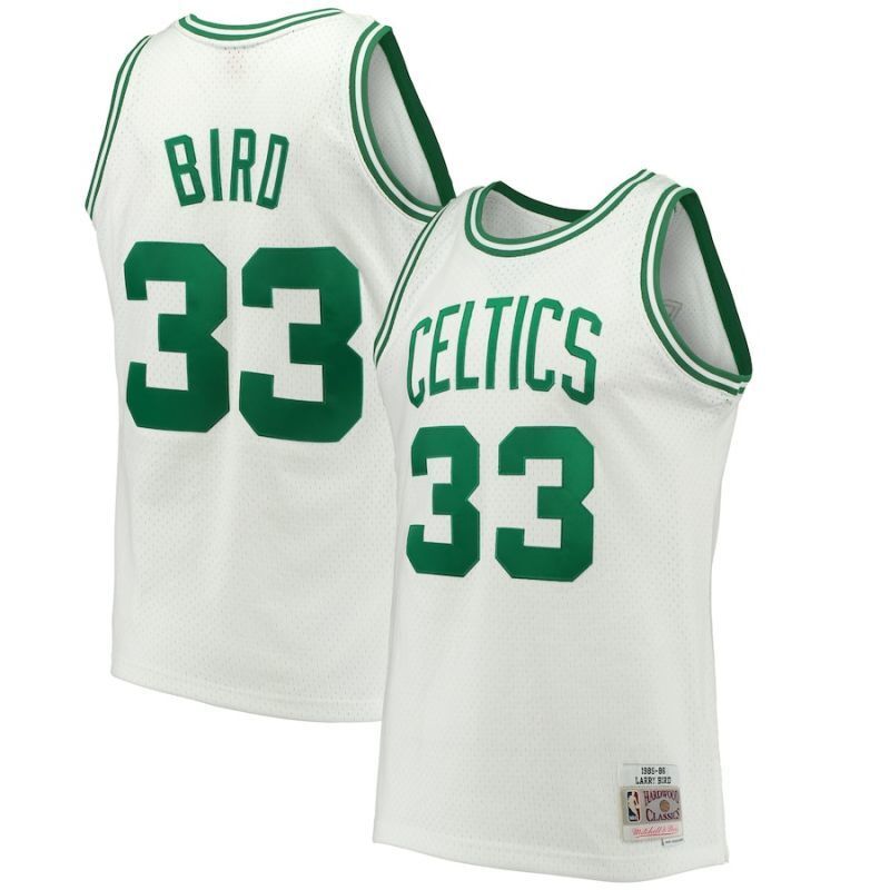 Boston Celtics #33 Larry Bird Celtics 33 # Bird Retro m&n White Premium Mesh Fan Jersey