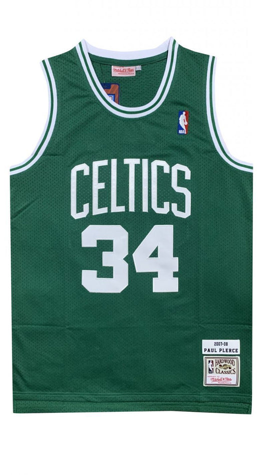 Boston Celtics #34 Paul Pierce Celtics 34 # 2007-08 Classic Retro Premium Mesh Jersey Style 2
