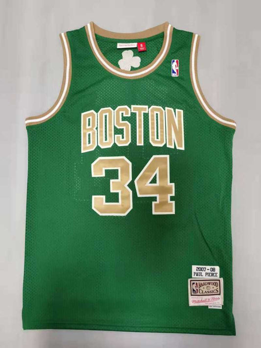 Boston Celtics #34 Paul Pierce Celtics 34# Retro - Green Style 2