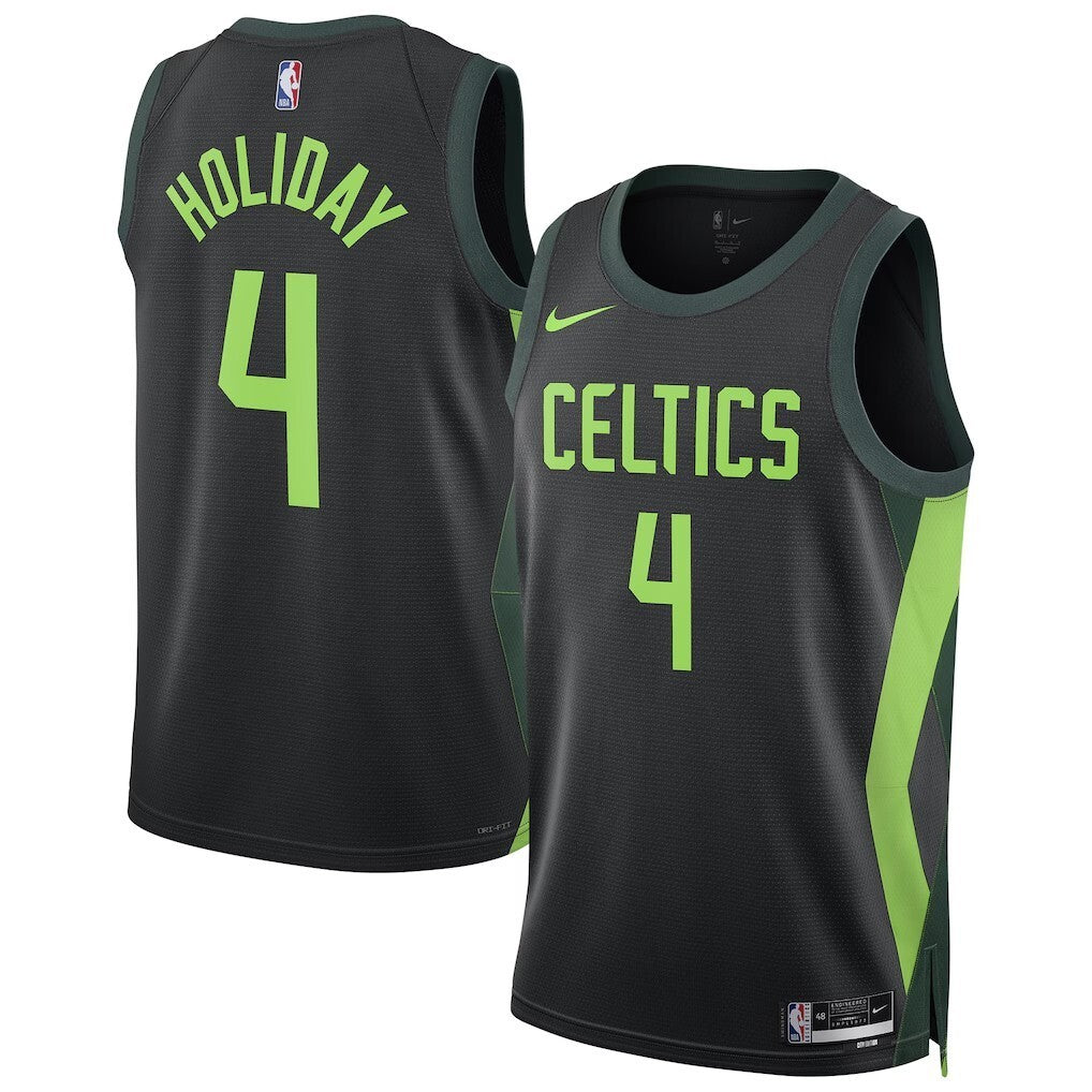 Boston Celtics #4 Jrue Holiday Unisex 202425 Swingman Player Jersey - City Edition - Black