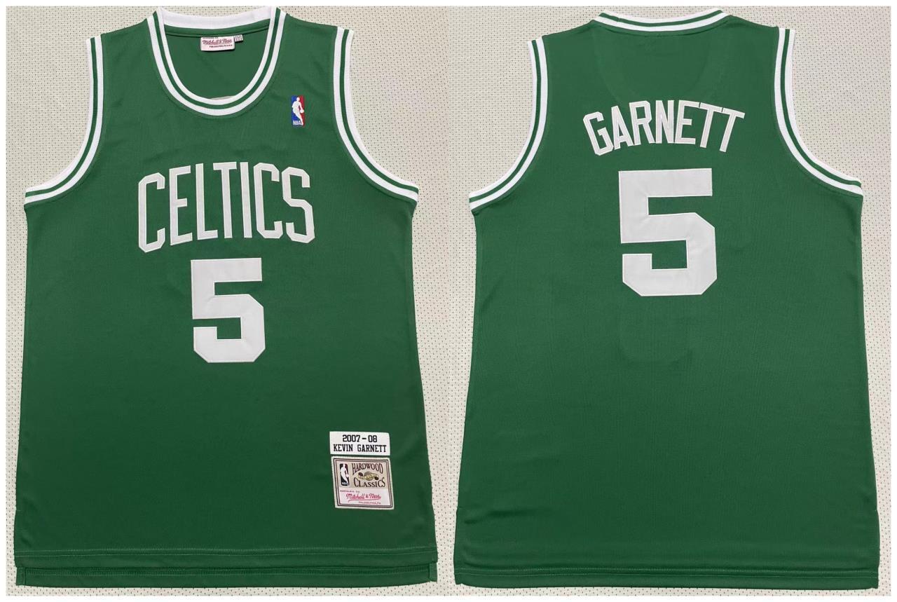 Boston Celtics #5 Kevin Garnett Celtics 5 # Garnett 2007-08 Classic Retro Jersey