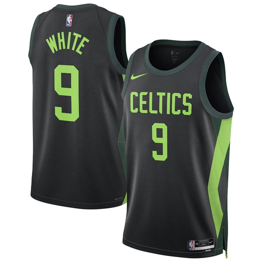 Boston Celtics #9 Derrick White Unisex 202425 Swingman Player Jersey - City Edition - Black