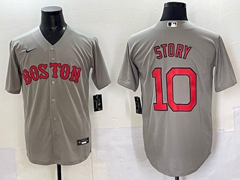 Boston Red Sox #10 Trevor Story Red Sox Adult Style 3