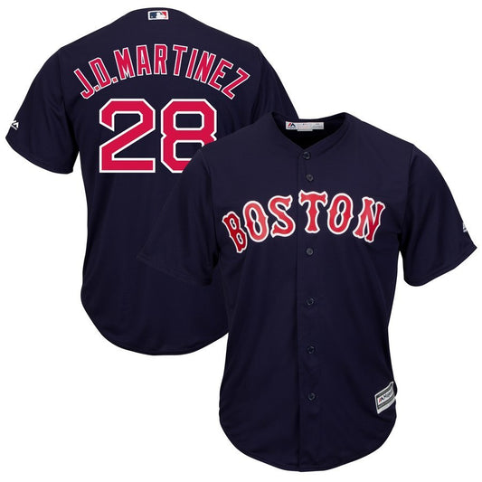 Boston Red Sox #28 J.D. Martinez Majestic Alternate Official Cool Base Player Jersey - Navy
