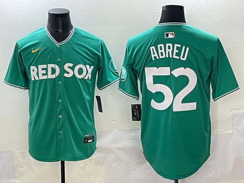Boston Red Sox #52 Wilyer Abreu Red Sox Collaboration Style 3
