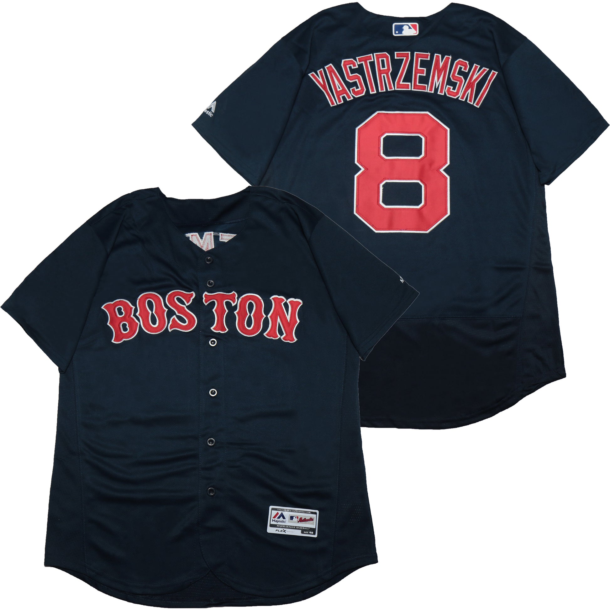 Boston Red Sox #8 Carl Yastrzemski Red Sox 8 Blue Elite