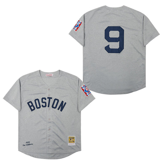 Boston Red Sox #9 Ted Williams Red Sox 9 Hemp Gray Retro Style 2