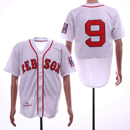 Boston Red Sox #9 Ted Williams Red Sox 9 White 1939 Retro
