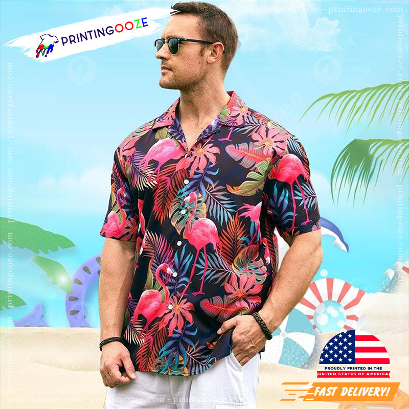 Botanical Flamingo Hawaiian Shirt