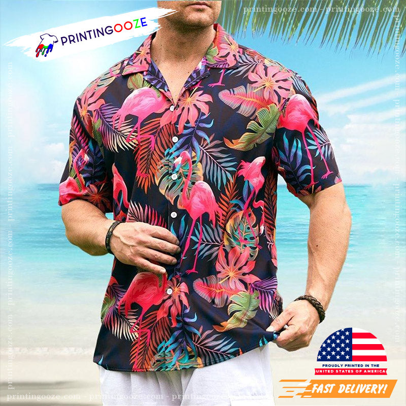 Botanical Flamingo Hawaiian Shirt
