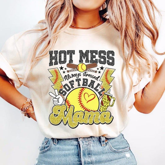 Boujee Softball Mama Shirt, Chic Sports tshirt, Stylish Mama T-Shirt Hoodie, Sweatshirt | InkThreadWorks.com