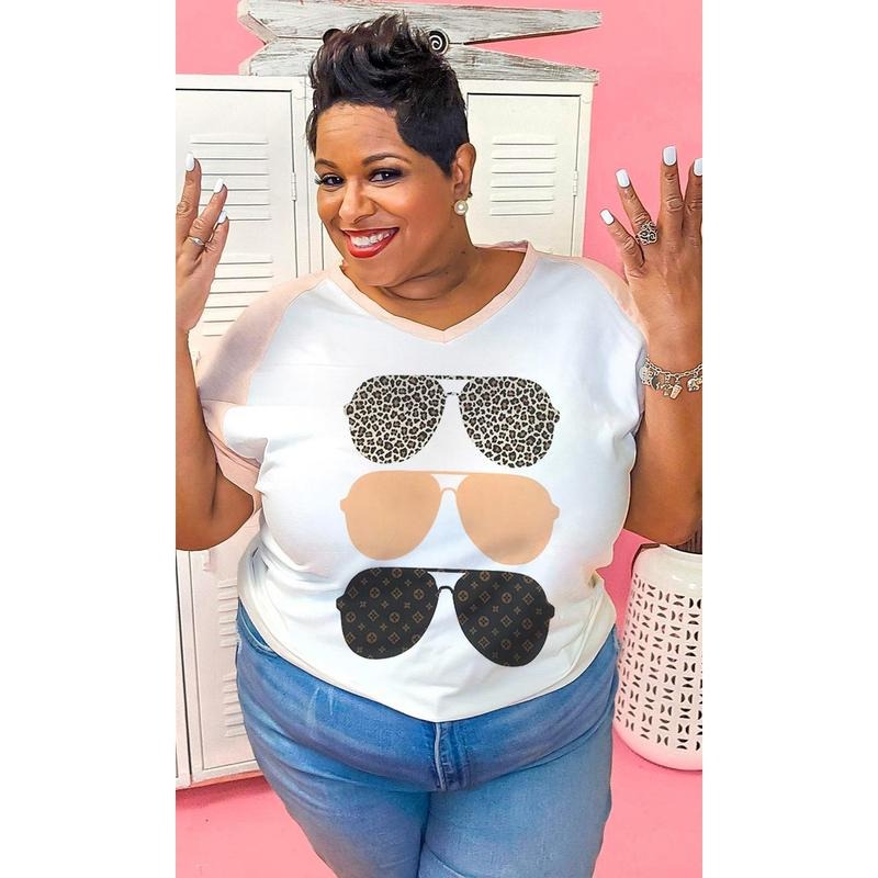 Boujee Sunnies V-Neck T-Shirts, Hoodie, Sweatshirt | InkThreadWorks.com