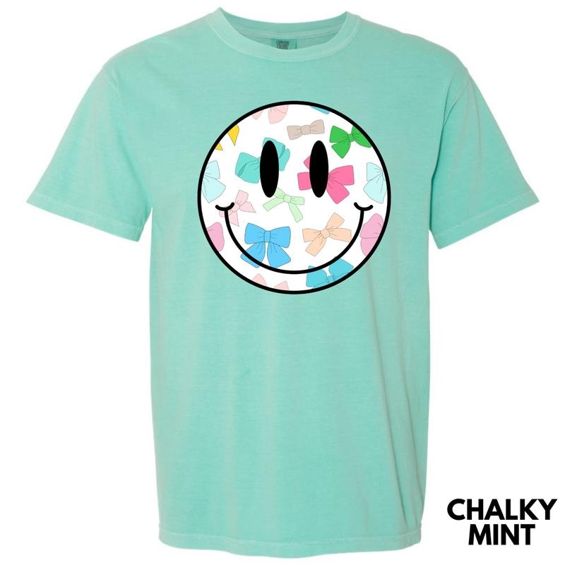 Bow Happy Face Comfort Colors T-Shirt 'NLB' Hoodie, Sweatshirt | InkThreadWorks.com
