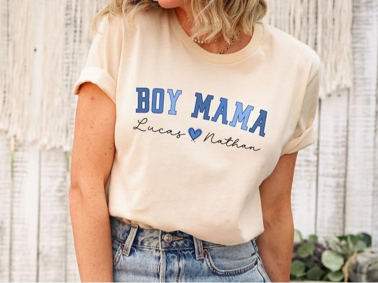 Boy Mama Shirt Hoodie, Sweatshirt | InkThreadWorks.com