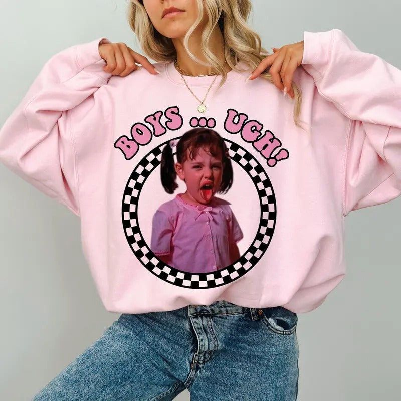 Boys ugh Sweatshirt, Funny Valentines Sweatshirt, 90's movie, Retro Valentines Sweatshirt, valentine's day Sweatshirt, Hippie Groovy Valentine Sweatshirt