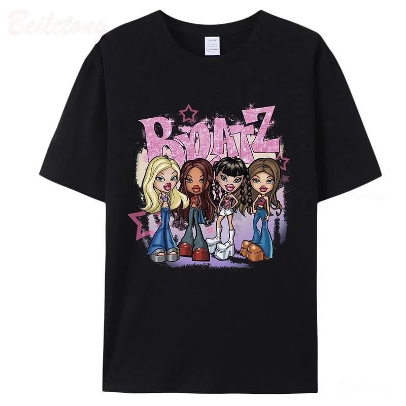 Bratz Y2k T Shirt, Women 2000 Cartoon Print Tee, Men's Cotton Casual Short Sleeve, Cartoon T-Shirt, Unisex Shirt, Gift...