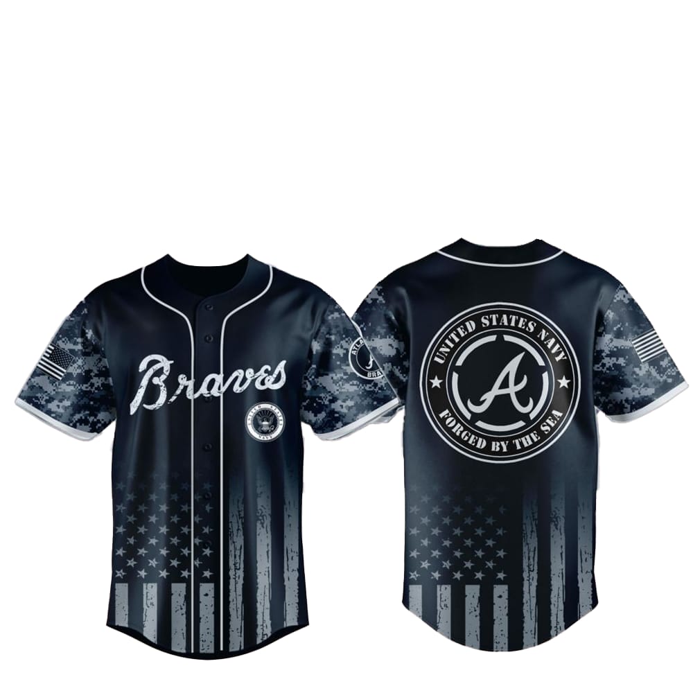 Braves US Navy Military Jersey 2025 - Grishko.com