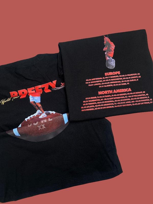 Breeeezy Bowl XX Tour 2025 Rapper Rap Pop Hip Hop Retro T-shirt Graphic Tee Top Streetwear For Fan