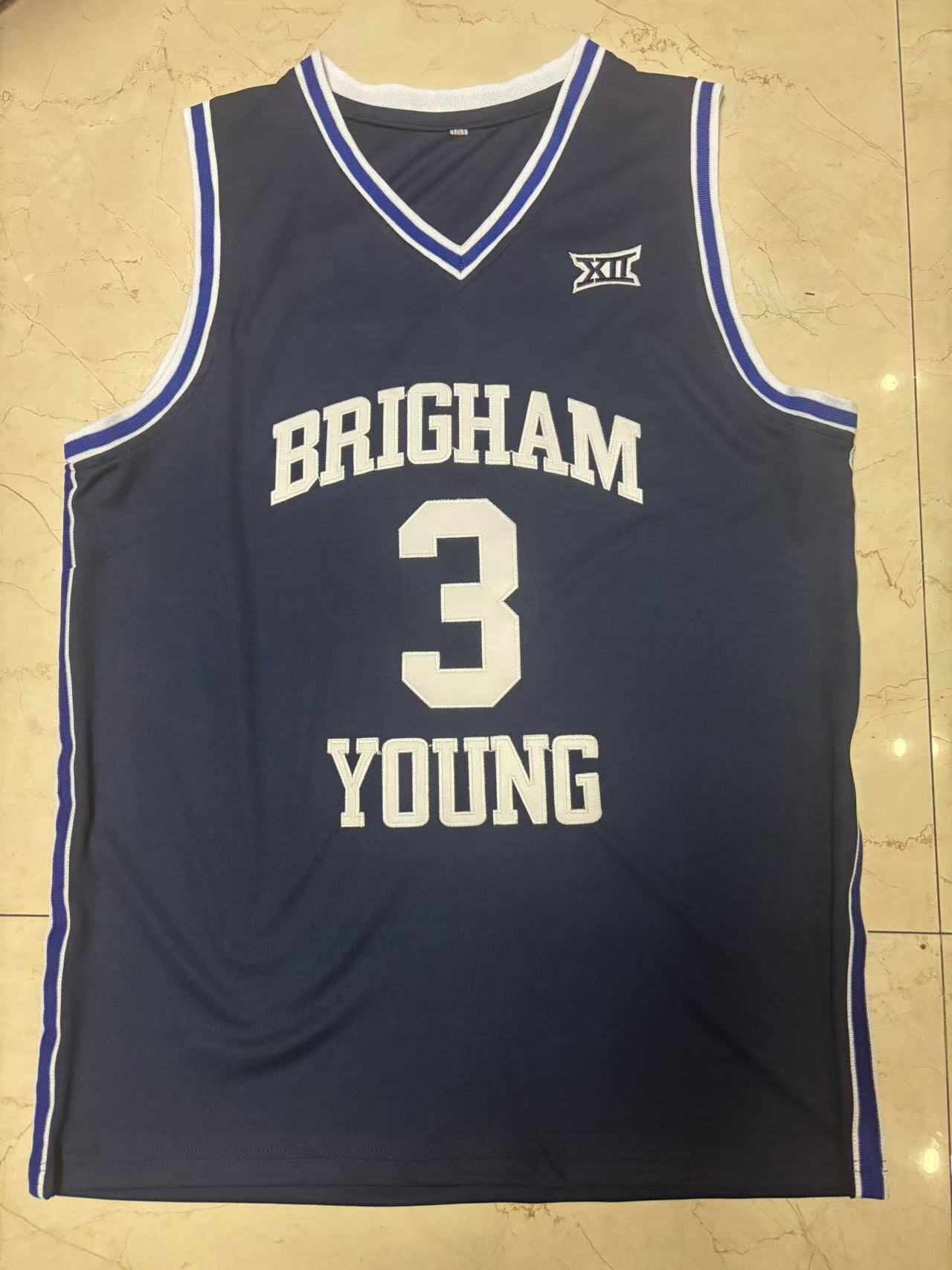 Brigham Young Cougars #3 AJ Dybantsa 3 # AJ Style 2