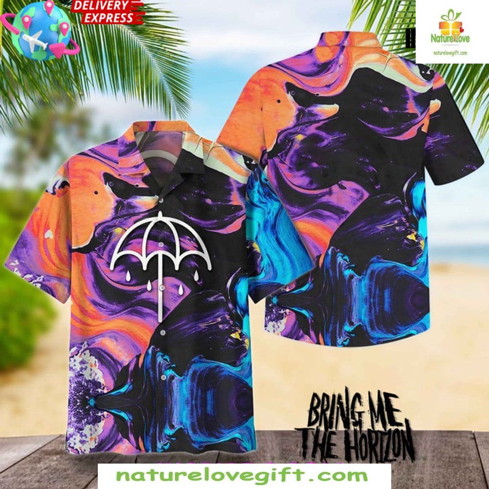 Bring Me the Horizon Tie Dye Hawaiian Shirt