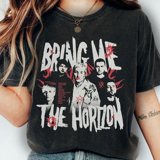 Bring me The Horizon Shirt Bring me The Horizon Album Track list T-shirt Bring me The Horizon Vintage Graphic Sweatshirt Hoodie Gift For Fans