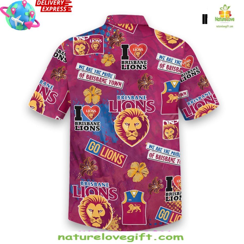 Brisbane Lions Hawaiian Shirt Pride Limited Edition