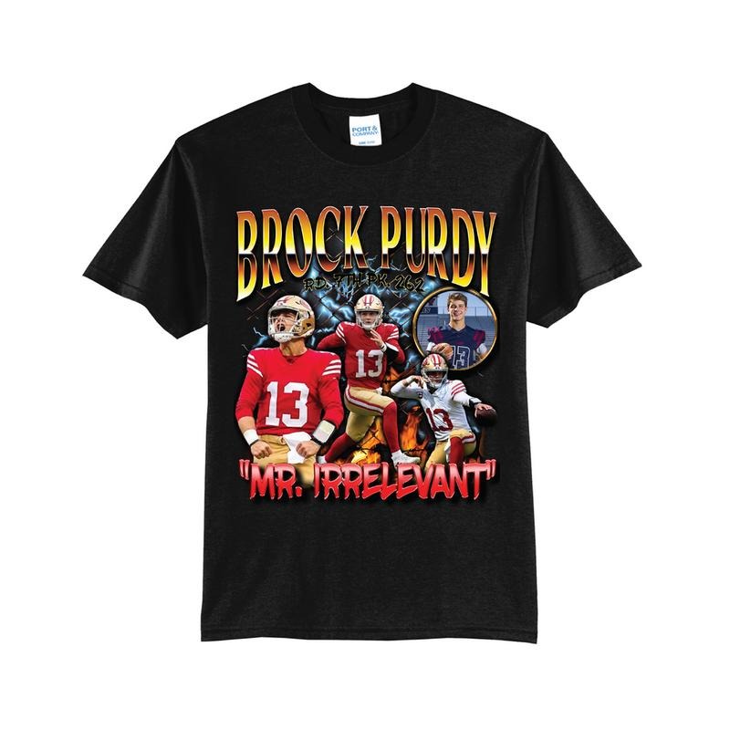 Brock Purdy Rapper Tee Hoodie, Sweatshirt | InkThreadWorks.com
