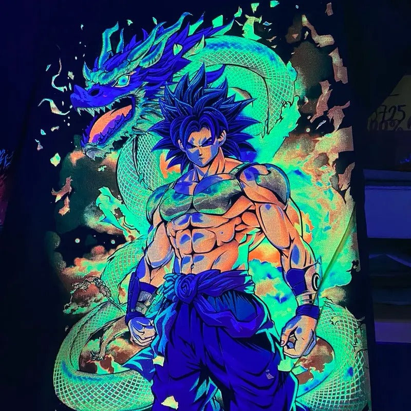 Broly fase oro T-shirt subtle anime Menswear