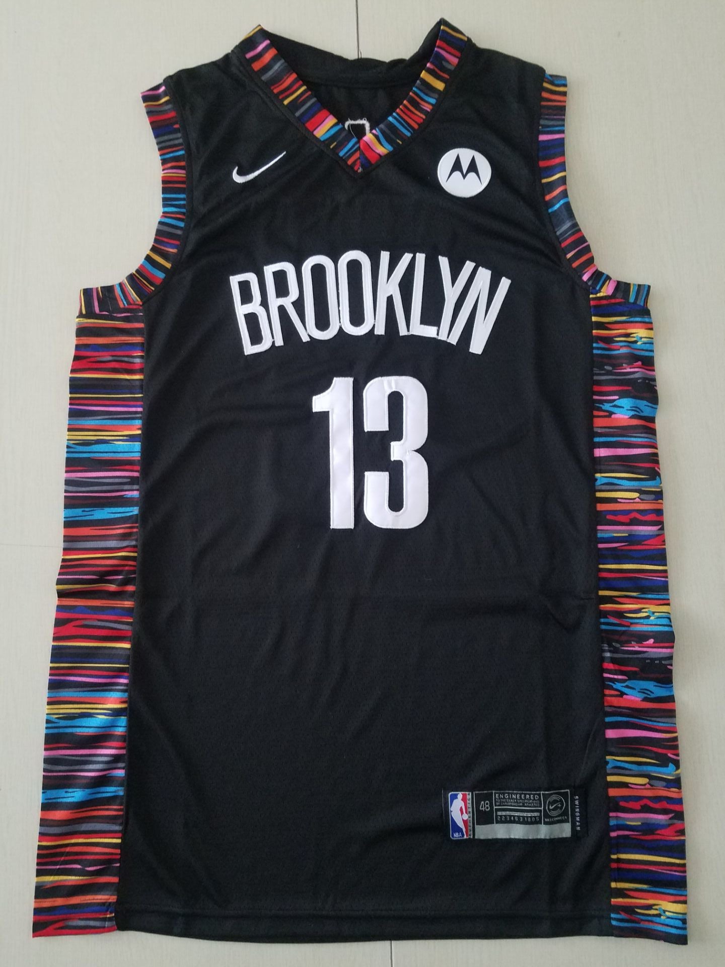 Brooklyn Nets #13 James Harden Nets 13 Black City S-XXL Style 2