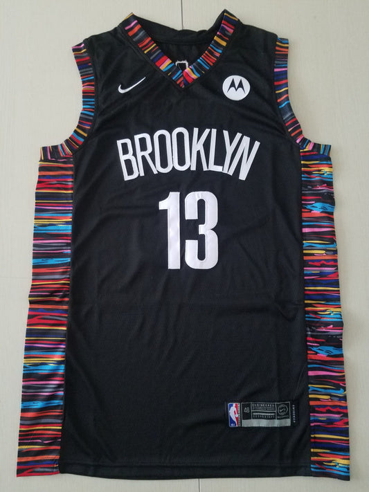 Brooklyn Nets #13 James Harden Nets 13 Black City S-XXL Style 2