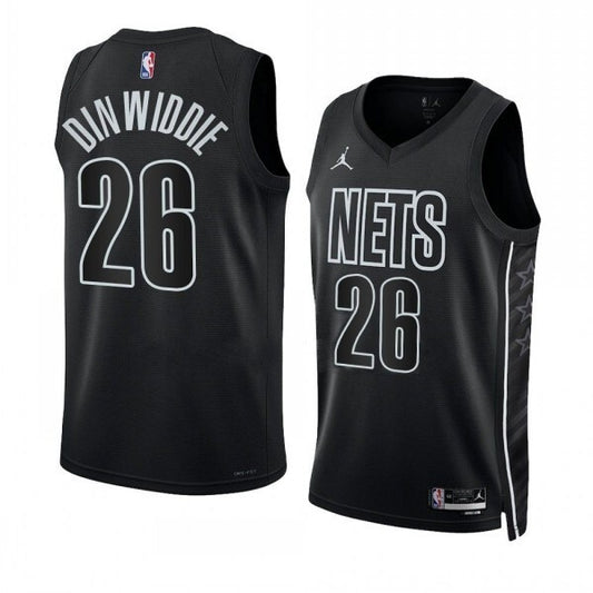 Brooklyn Nets #26 Spencer Dinwiddie Statement Edition 2022-23 Black Swingman