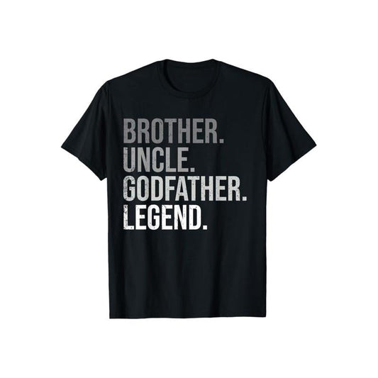 Brother Uncle Godfather Legend Fun Best Funny Uncle T-Shirt Casual Style Crew Neck Short Sleeve T-Shirt Tops Trendy for...
