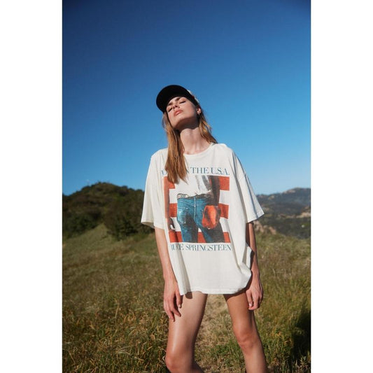 Bruce Springsteen Americana OS Tee T-shirt Hoodies & Sweatshirts Retro Vibes T-Shirt Back To 1980s Back To 1990s Cotton Man Top