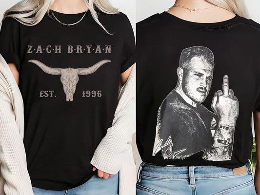 Bryan EST 1996 2 Sides T-shirt, Zach  Bullhead Shirt, Bryan Country Music Tee, Western Shirt, American Heartbreak Tour, Full Sizes, Full Colors, Unisex T-shirt for Men and Women, Classic Menswear, Womenswear