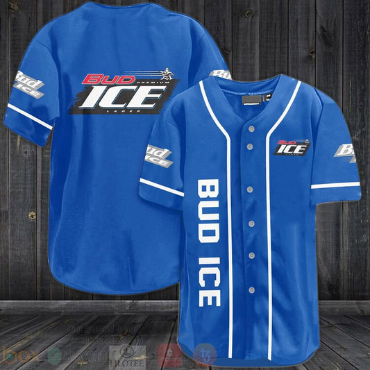 FASHION Bud Ice Baseball Jerseys Botton Shirt
