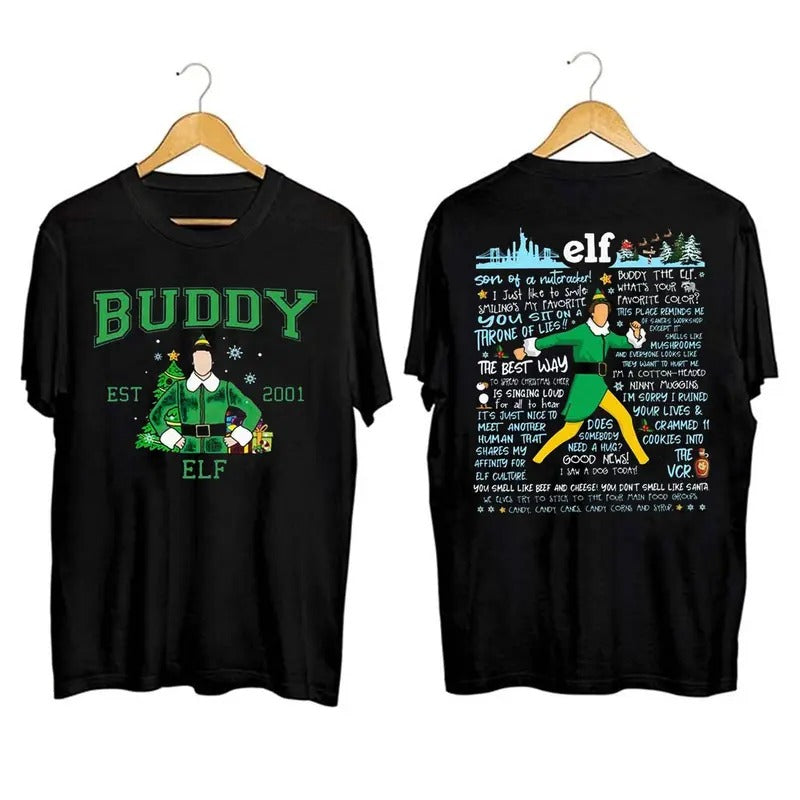 Buddy Elf Christmas Shirt, Buddy The Elf Shirt, Christmas Movie T-Shirt, Xmas 2024, Christmas Matching Shirt, Christmas Gifts