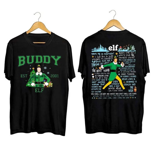 Buddy Elf Christmas Shirt, Buddy The Elf Shirt, Christmas Movie T-Shirt, Xmas 2024, Christmas Matching Shirt, Christmas Gifts