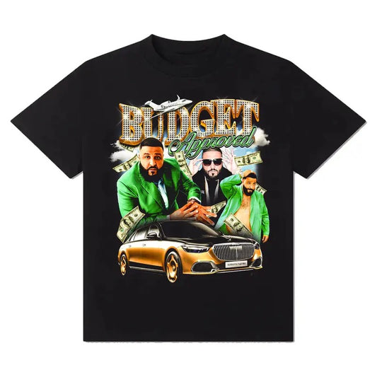 Budget Approved T-Shirt! Cotton Casual Crew Neck Slim-fitting Plain Floral Striped Black Menswear Outfit 3000 BC clothes...