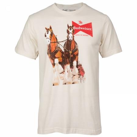 Budweiser Clydesdales White Colorway T-Shirt Hoodie, Sweatshirt | InkThreadWorks.com