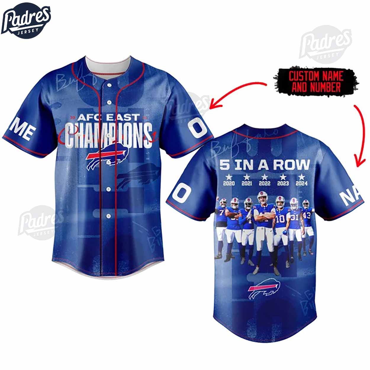 Buffalo Bills AFC EAST CHAMPIONS Baseball Jersey Outfit - Padres Jersey Oasis: Elevate Your Baseball Style Game