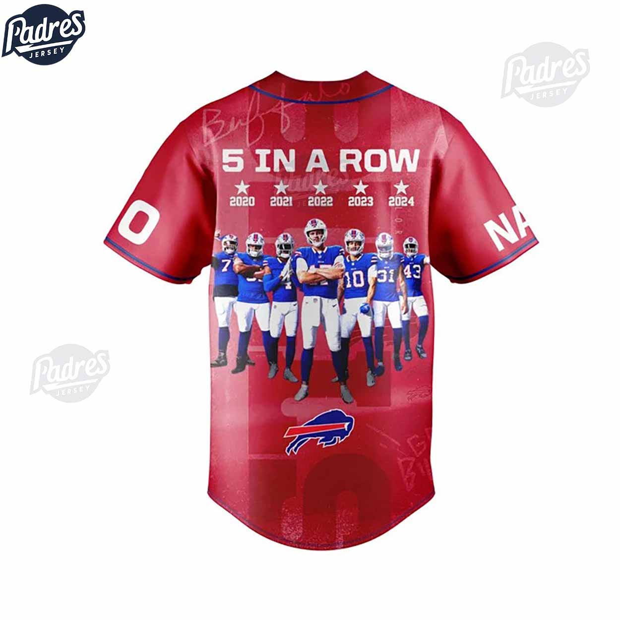 Buffalo Bills AFC EAST CHAMPIONS Red Baseball Jersey Outfit - Padres Jersey Oasis: Elevate Your Baseball Style Game