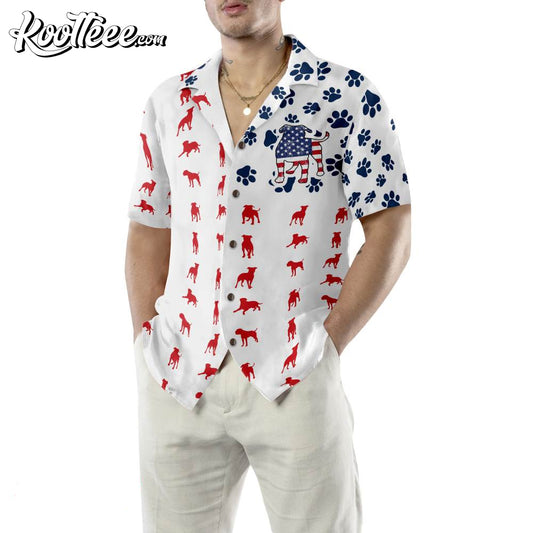Bulldogs American Flag Hawaiian Shirt