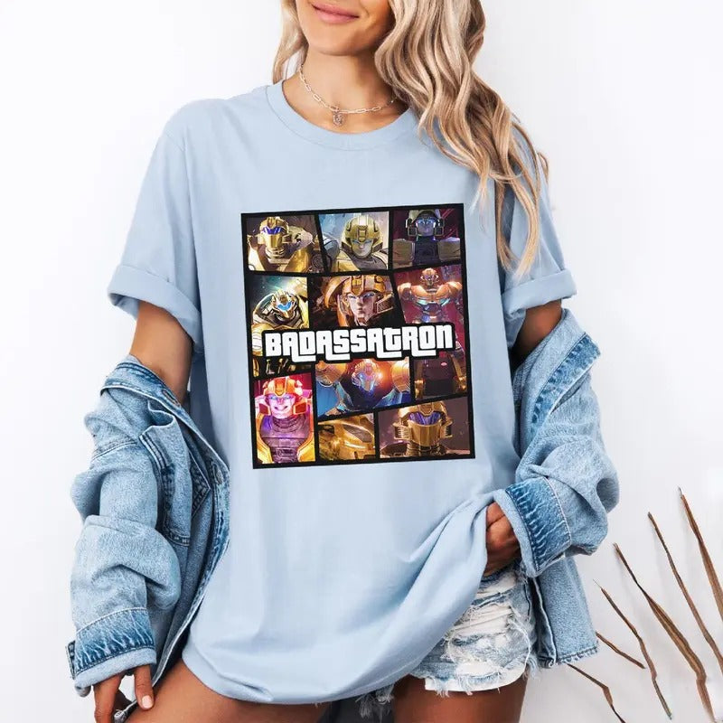 Bumblebee Transformers One Badassatron GTA Shirt, Optimus Prime Transformers One Character Tshirt Hoodie, Sweatshirt