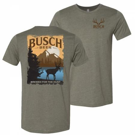 Busch Beer Brewed For The Hunt Front and Back Print T-Shirt Hoodie, Sweatshirt | InkThreadWorks.com