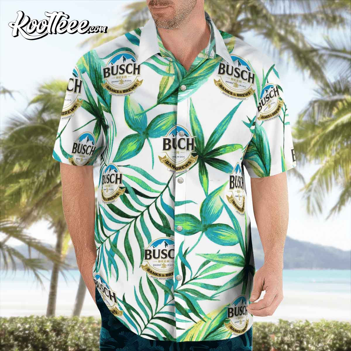 Busch Beer Hawaiian Shirts Hawaiian Shorts