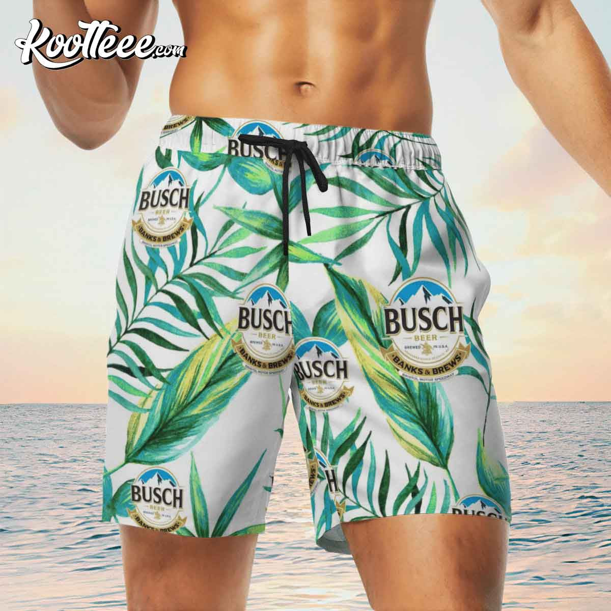 Busch Beer Hawaiian Shirts Hawaiian Shorts