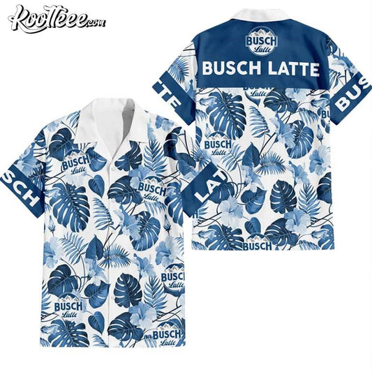 Busch Latte Tropical Flower Hawaiian Shirt