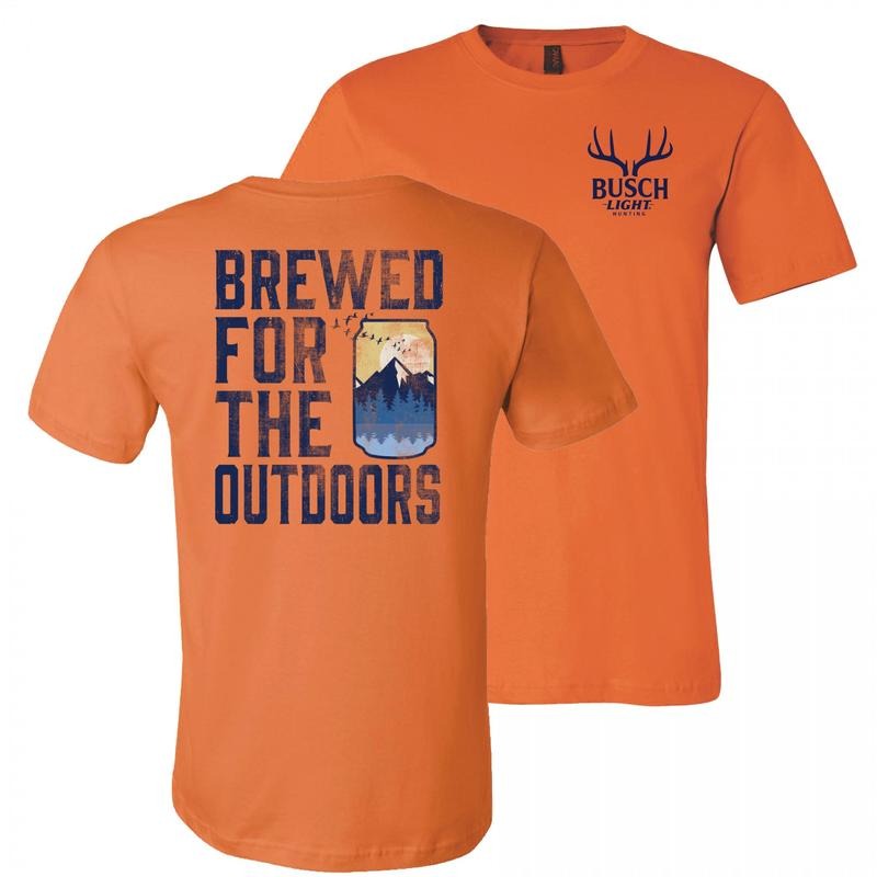 Busch Light Beer Brewed For The Outdoors Front and Back Print T-Shirt Hoodie, Sweatshirt | InkThreadWorks.com